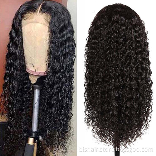 Water Wave 4x4 Front Lace Wig Human Hair Pre-inserted 150% Density Brazil  Wet Wave Real Human Hair Wig Suitable for Femal